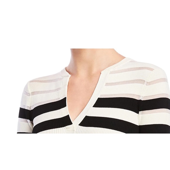 $70 NWT Bailey 44 Candice Cable Knit Knee Sweaterdress in M Black/White sz M - Picture 3 of 3